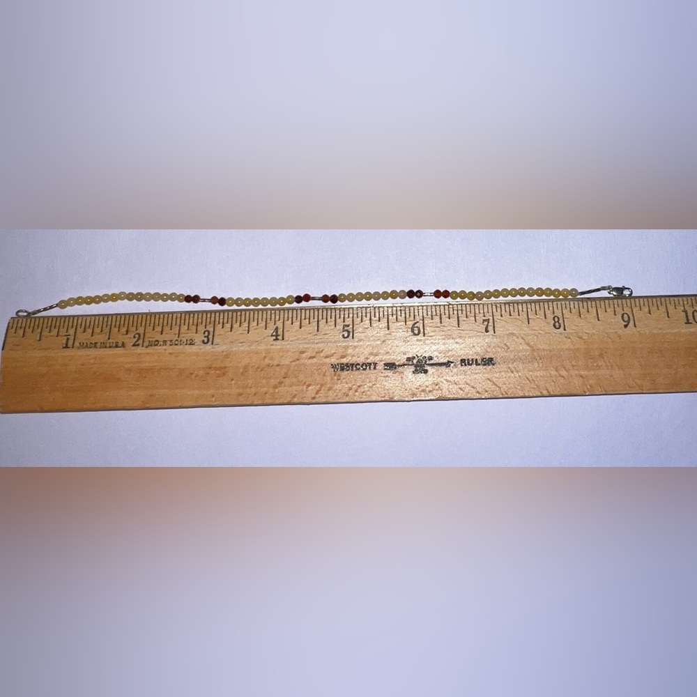 9 inch butter & honey amber anklet - Picture 5 of 8